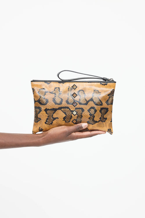 Leather Printed Pouch