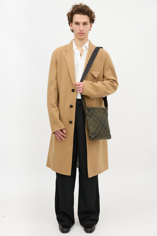 Bottega Veneta Leather Intrecciato Messenger Bag