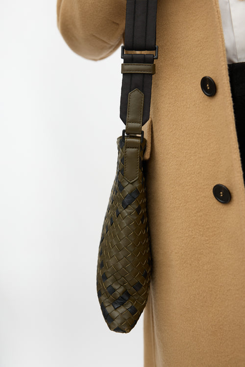 Bottega Veneta Leather Intrecciato Messenger Bag