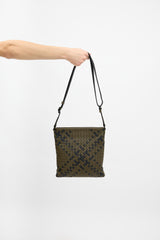 Bottega Veneta Leather Intrecciato Messenger Bag
