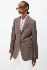 Bottega Veneta S/S 2020 Brown Wool Blazer