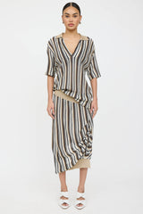 Bottega Veneta 2020 Knit Striped Polo Dress