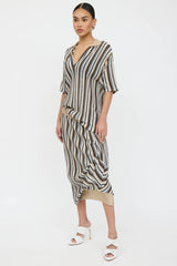 Bottega Veneta Knit Striped Polo Dress