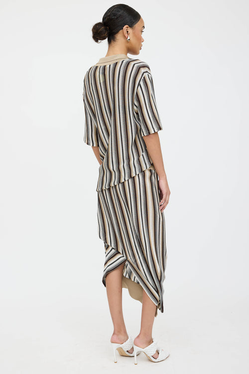 Bottega Veneta Knit Striped Polo Dress