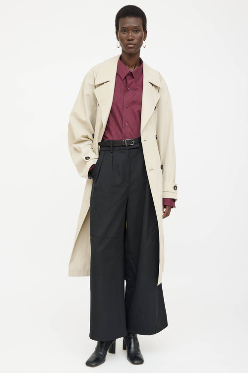 Bottega Veneta Double Breasted Belted Trench Coat