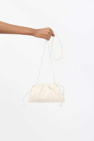 Bottega Veneta Beige Leather Mini Pouch Crossbody Bag