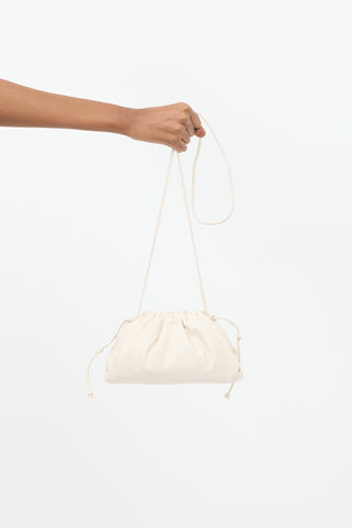 Bottega Veneta Beige Leather Mini Pouch Crossbody Bag