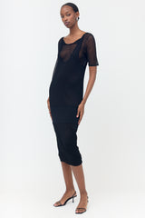 Bottega Veneta Silk Sheer Layered Dress