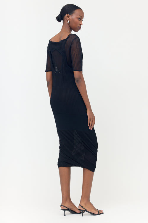 Bottega Veneta Silk Sheer Layered Dress