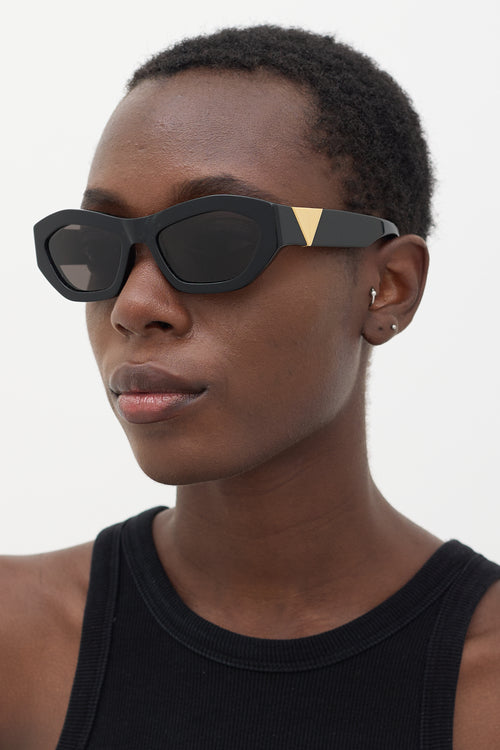 Bottega Veneta Black & Gold BV1221S Sunglasses