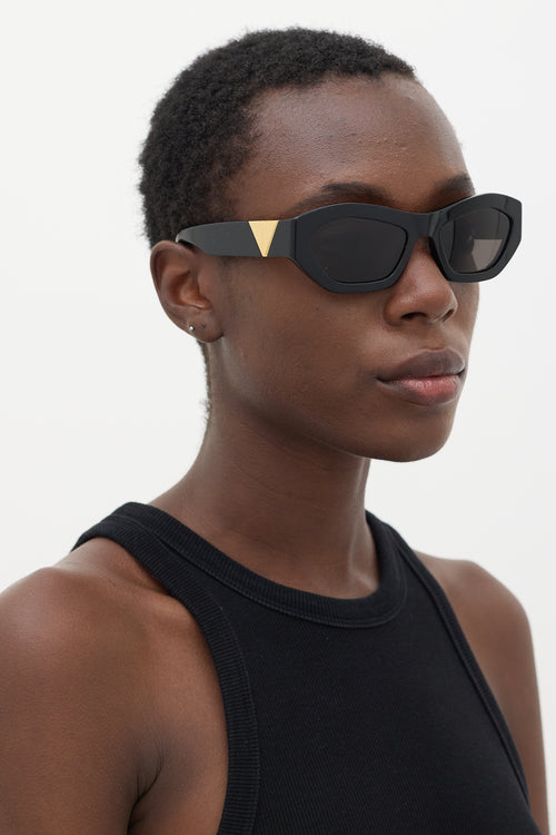 Bottega Veneta Black & Gold BV1221S Sunglasses