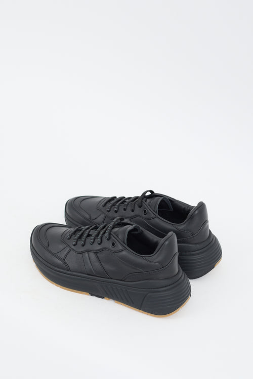 Bottega Veneta Black Leather Speedster Sneaker