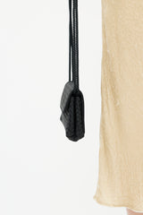 Bottega Veneta Black Satin Intrecciato Mini Bag