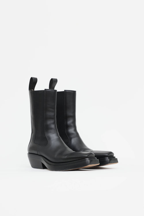 Bottega Veneta Square Toe Ankle Boot