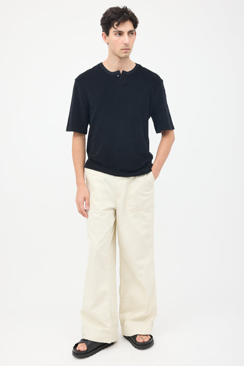 Bottega Veneta Black Terry Cloth Shirt