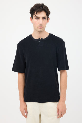Bottega Veneta Black Terry Cloth Shirt