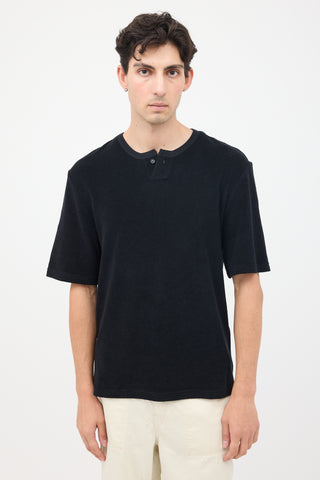 Bottega Veneta Black Terry Cloth Shirt