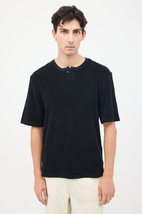 Bottega Veneta Black Terry Cloth Shirt