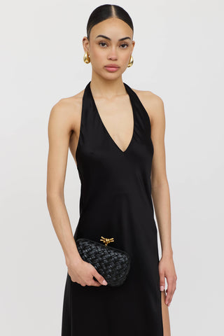 Bottega Veneta Leather Foulard Intrecciato Knotted Clutch