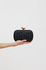 Bottega Veneta Leather Foulard Intrecciato Knotted Clutch
