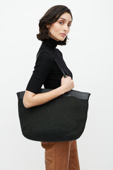 Bottega Veneta Black Woven Intrecciato Tote