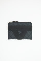 Bottega Veneta Black Rubber Zip Pouch