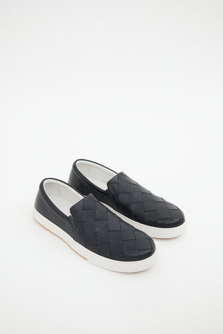 Bottega Veneta Black & White Maxi Intrecciato Sneakers