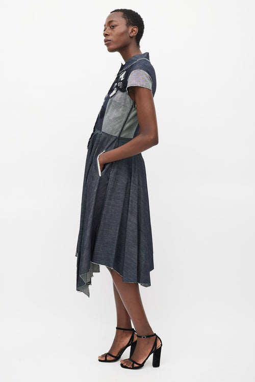 bottega veneta denim dress Oversized belted denim shirt dress - pink
