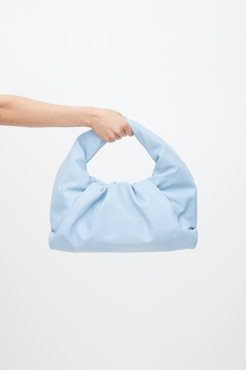 Bottega Veneta Blue Twisted Shoulder Pouch Bag