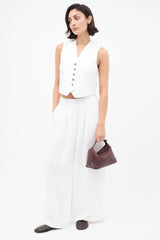 Bottega Veneta Brown Intrecciato Leather Snap Handle Bag