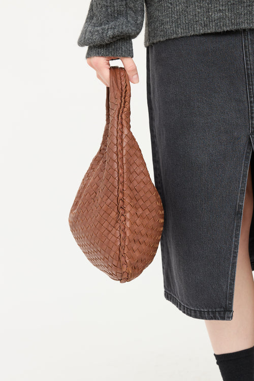 Bottega Veneta Leather Intreciatto Shoulder Bag