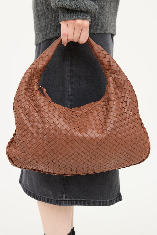 Bottega Veneta Leather Intreciatto Shoulder Bag