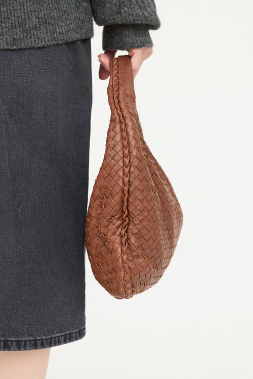 Bottega Veneta Leather Intreciatto Shoulder Bag