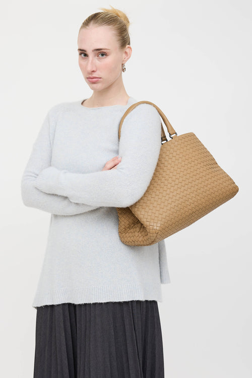 Bottega Veneta Leather Intrecciato Tote Bag