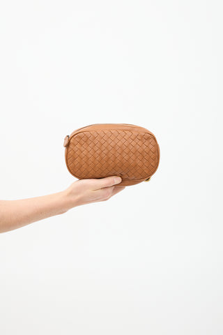 Bottega Veneta Brown Leather Intrecciato Belt Bag