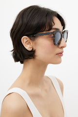 Bottega Veneta Brown & Black BV0035S Rounded Sunglasses