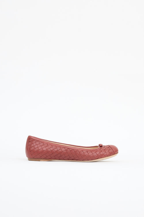 Bottega Veneta Intrecciato Bow Flat