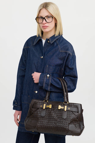 Bottega VenetaLeather Intrecciato Tote Bag