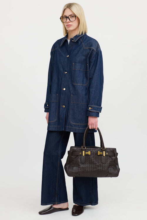 Bottega VenetaLeather Intrecciato Tote Bag