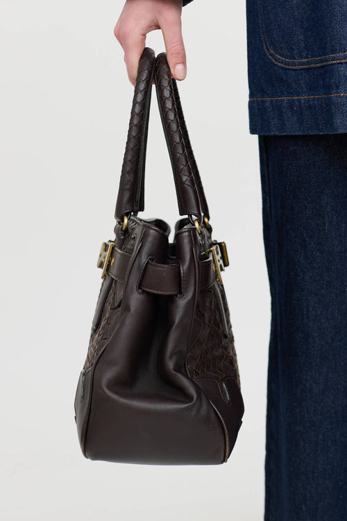 Bottega VenetaLeather Intrecciato Tote Bag