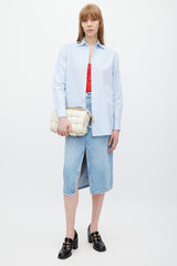 Bottega Veneta Cream Leather Padded Cassette Bag