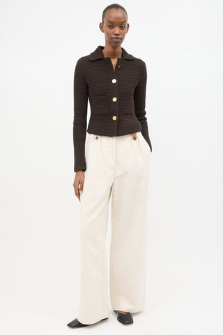 Bottega Veneta Crochet Two Pocket Cardigan