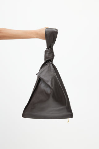 Bottega Veneta Dark Brown Twist Leather Bag