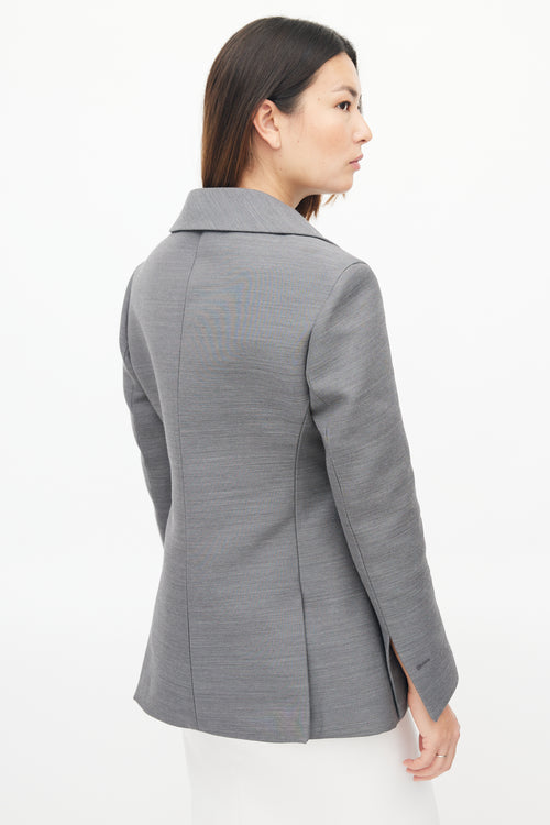 Bottega Veneta Fall 2019 Grey Wool Structured Blazer
