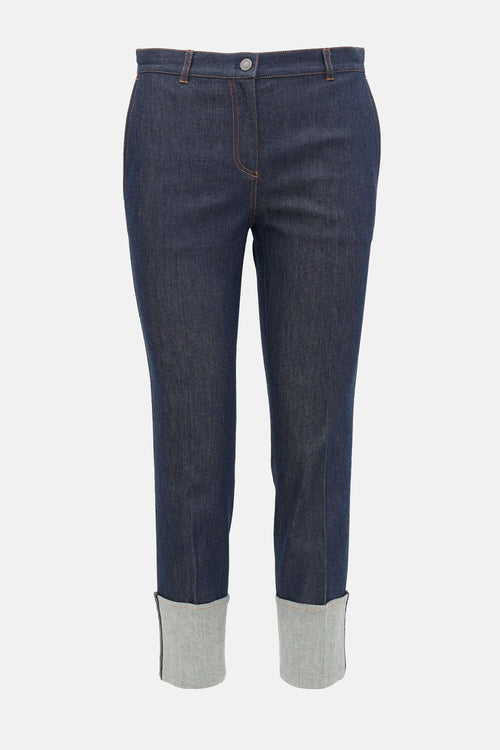 Bottega Veneta Foldover Tapered Jeans