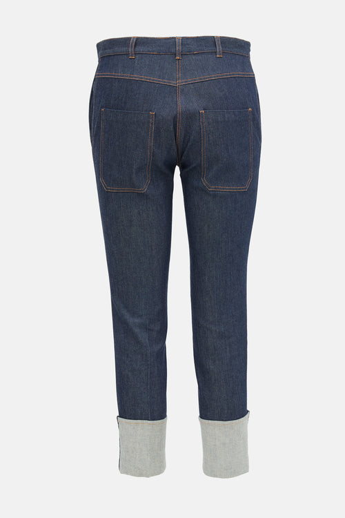 Bottega Veneta Foldover Tapered Jeans