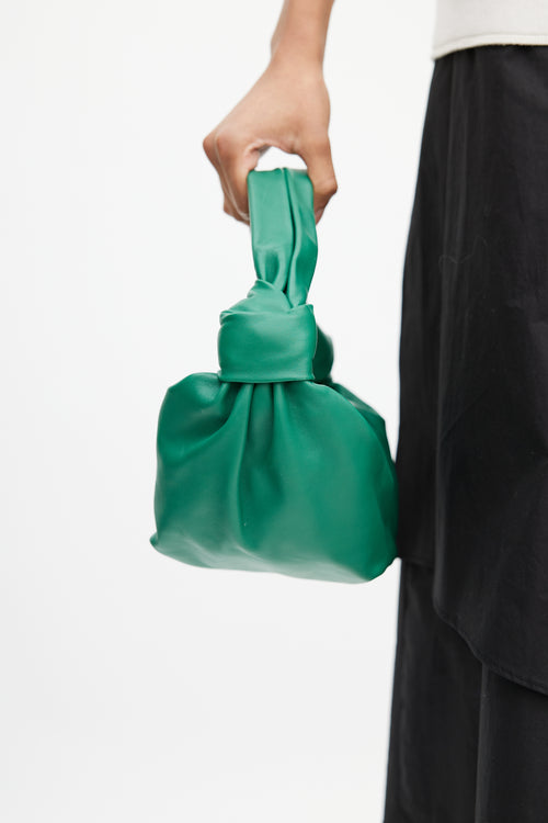 Bottega Veneta Green Double Knot Leather Bag