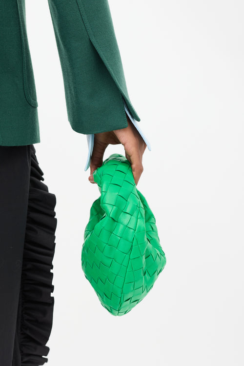 Bottega Veneta Green Intrecciato Leather Mini Jodie Bag