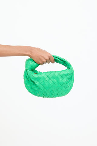 Bottega Veneta Green Mini Jodie Handbag