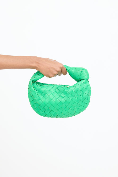 Bottega Veneta Green Mini Jodie Handbag